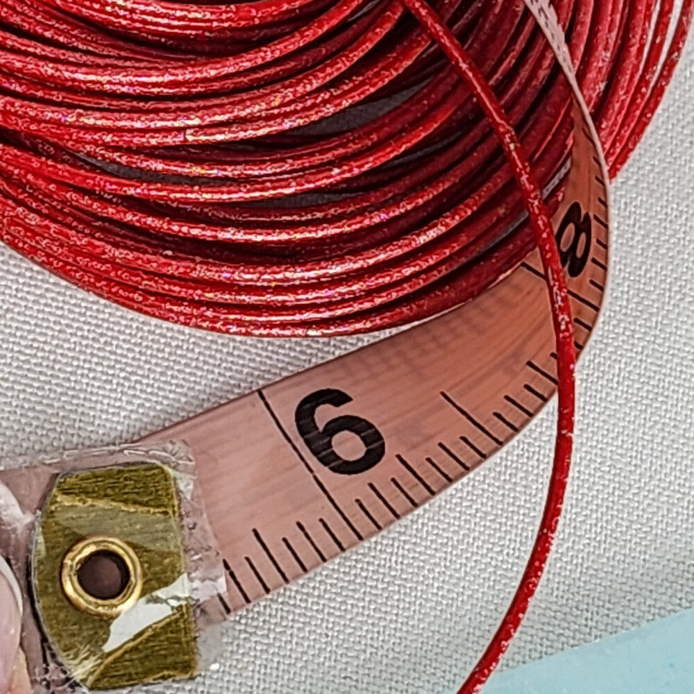 Red Metal Multi Bangle Stacking Bracelets - Picture 4 of 4